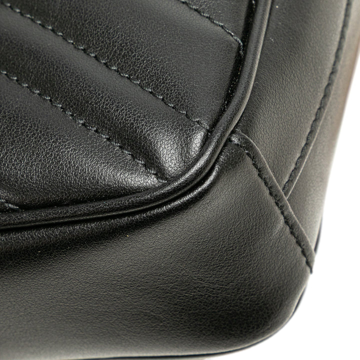 Gucci Mini GG Marmont Matelasse Cuir Sac porté croisé Noir