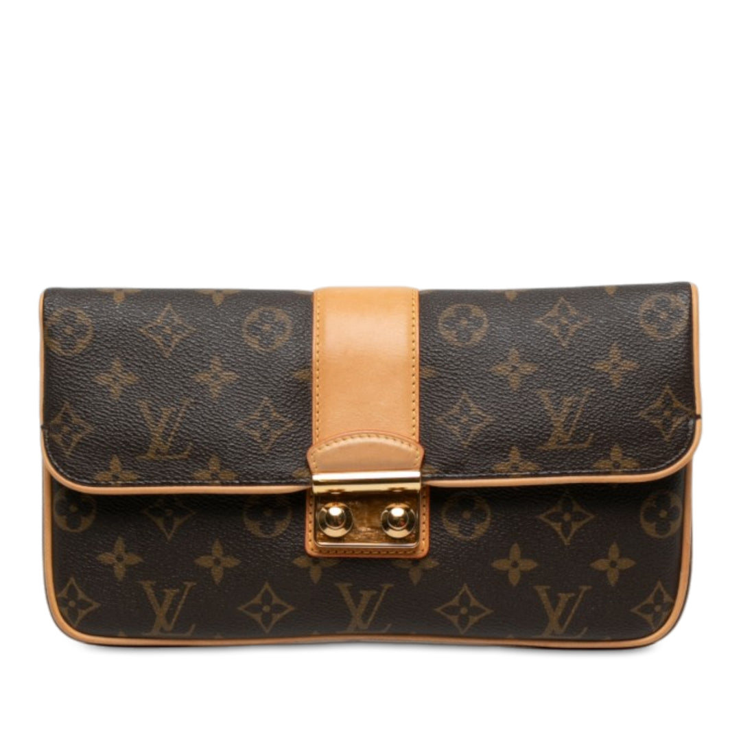 Louis Vuitton Sofia Coppola Slim Pochette Monogram Marron – vue principale – GABY PARIS
