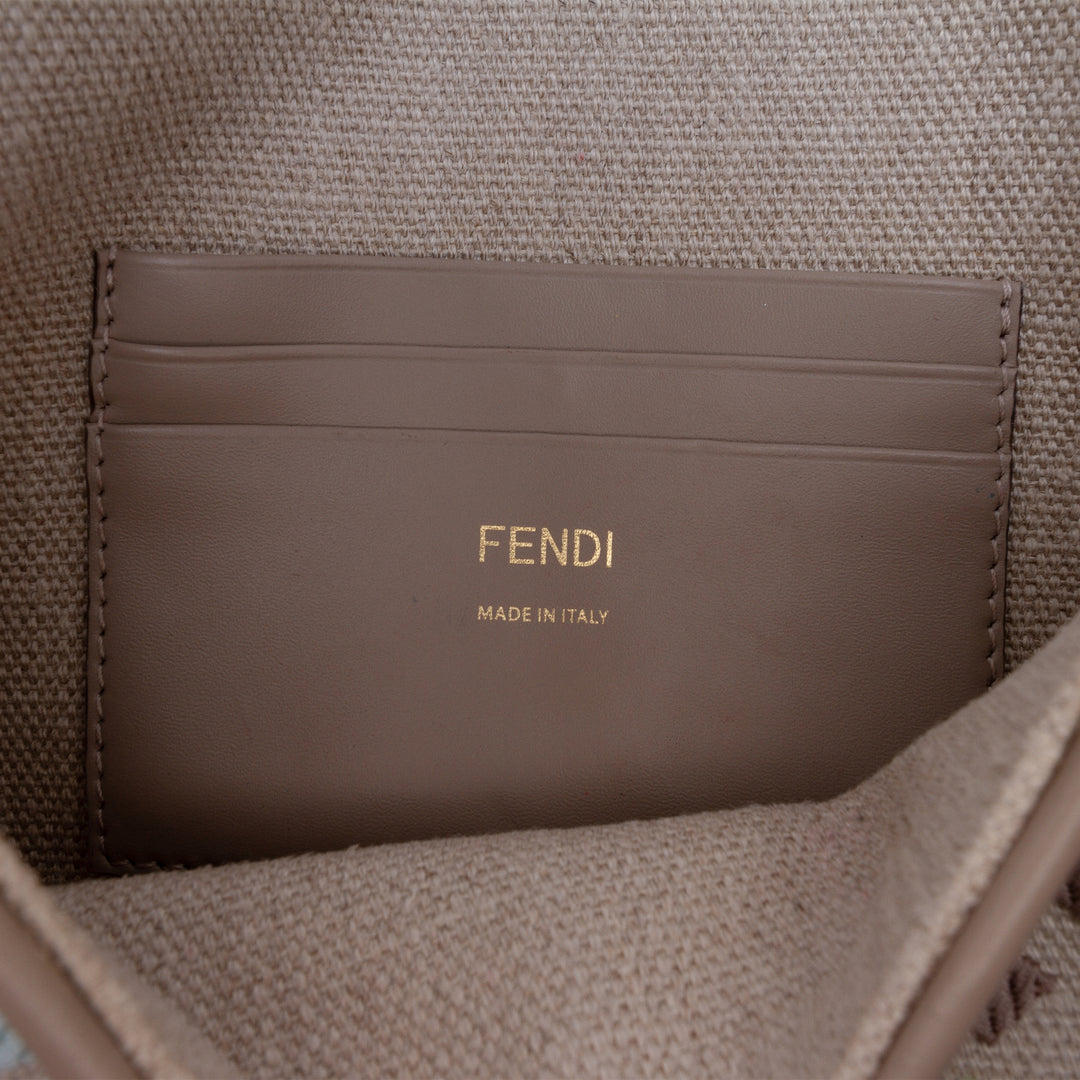Fendi Mini Zucca brodé Toile Baguette Sac