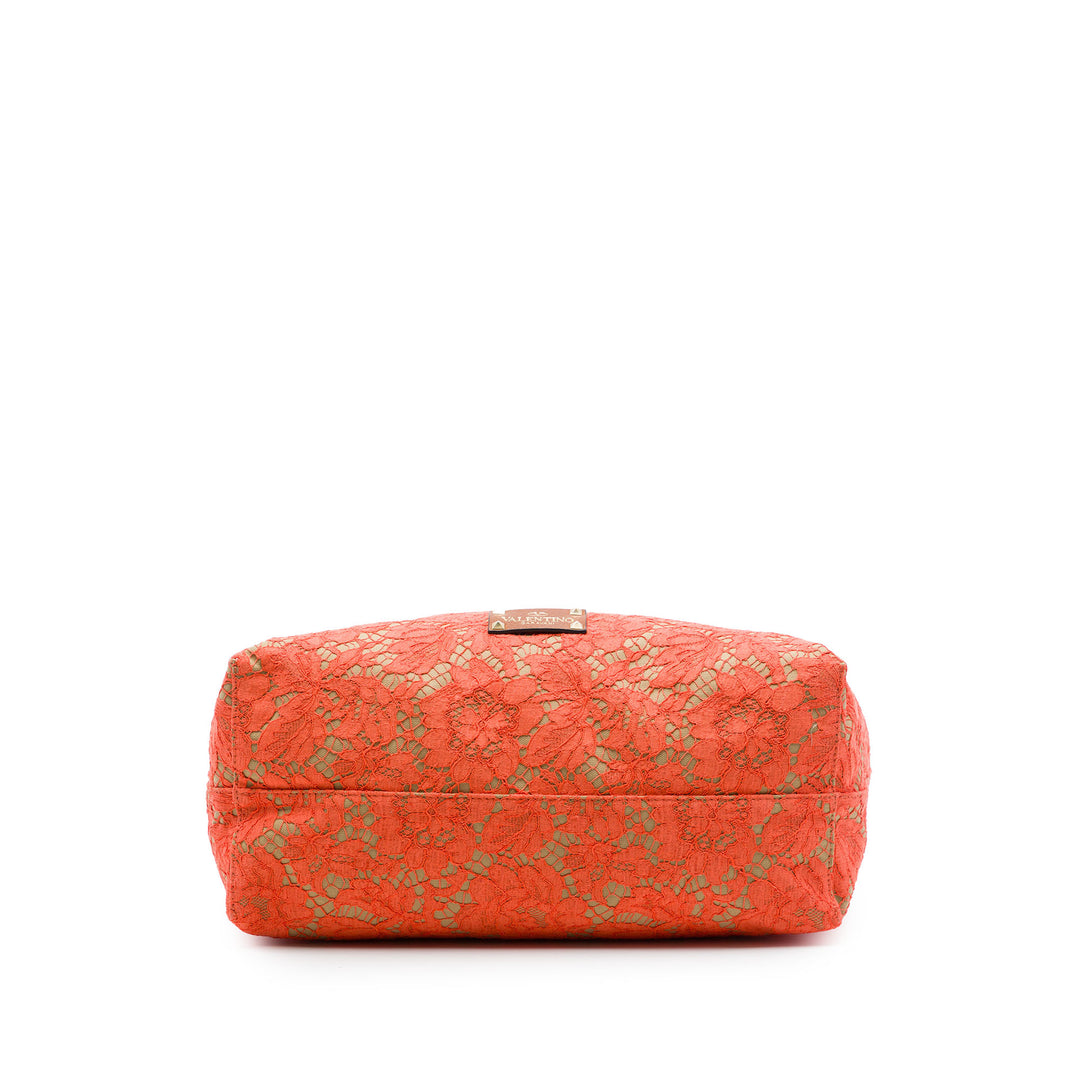 Rockstud Glam Lace Réversible Cabas Orange
