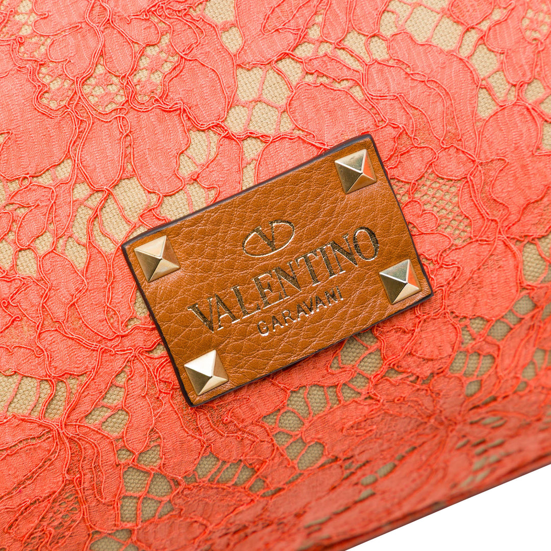 Rockstud Glam Lace Réversible Cabas Orange