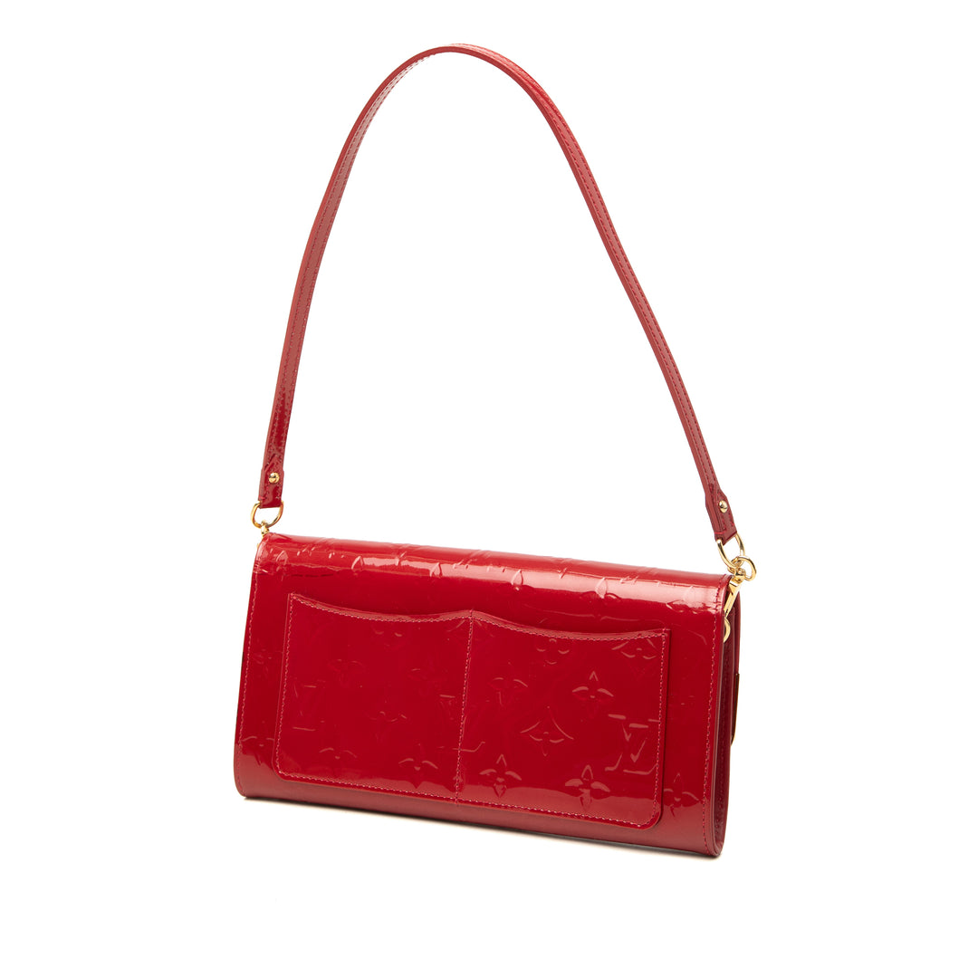 Rossmore MM Cuir verni Monogram Rouge
