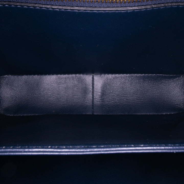 Teen Shiny Calfskin Triomphe Crossbody Blue - Gaby Paris