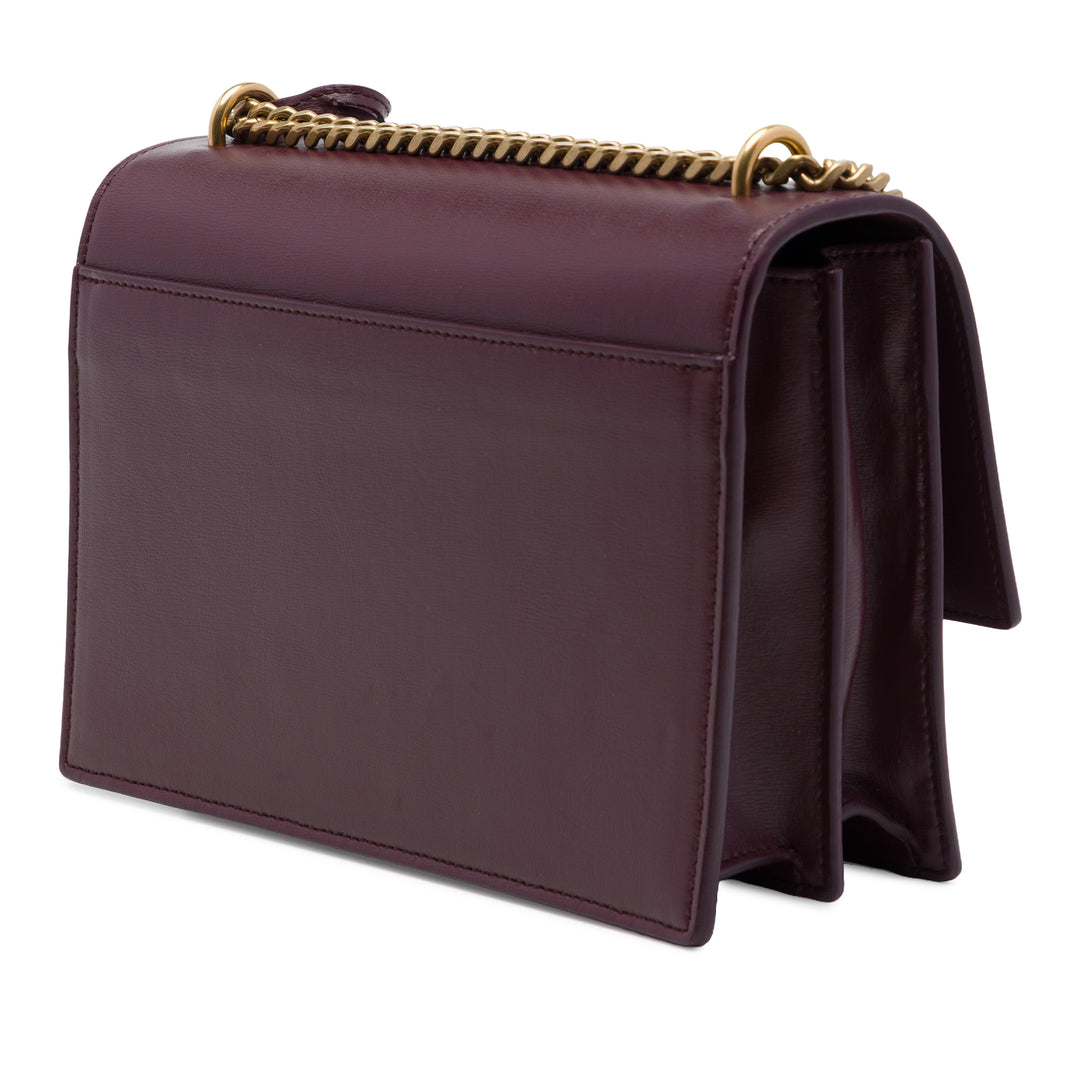 Saint Laurent Sunset Sac Moyen Cuir de veau Rouge