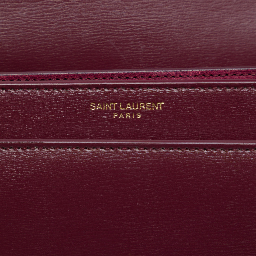 Saint Laurent Sunset Sac Moyen Cuir de veau Rouge