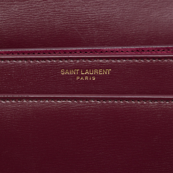 Saint Laurent Sunset Sac Moyen Cuir de veau Rouge
