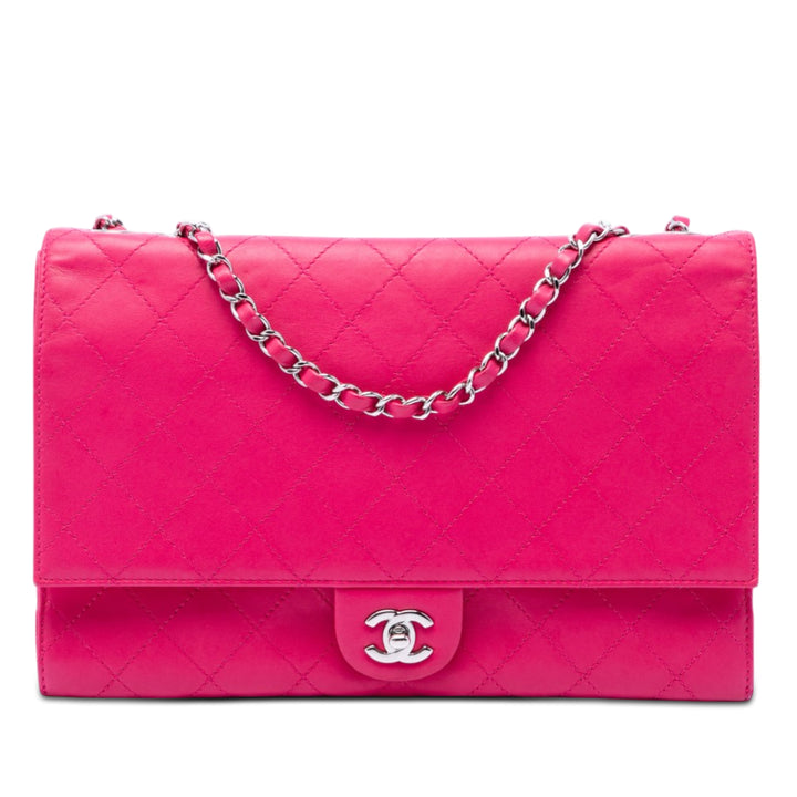 Chanel Jumbo Matelassé Cuir d’agneau 3 Accordion Double rabat