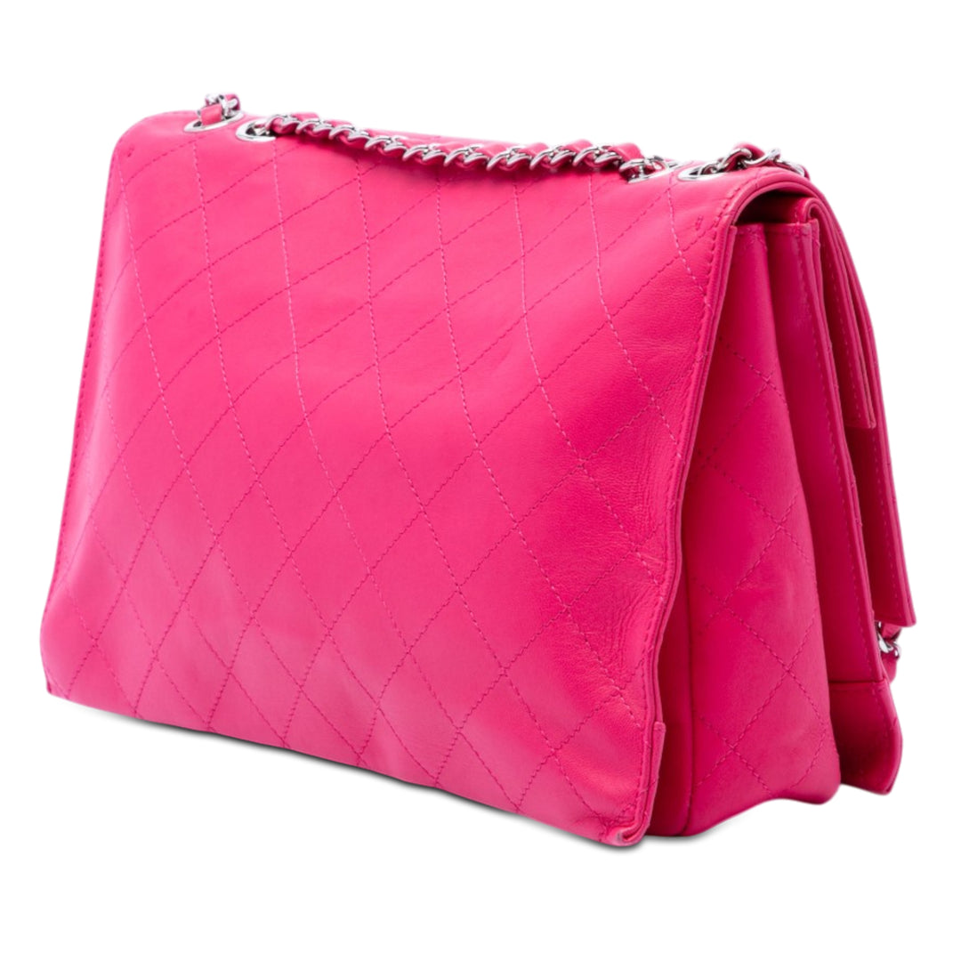 Chanel Jumbo Matelassé Cuir d’agneau 3 Accordion Double rabat