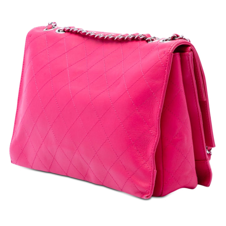 Chanel Jumbo Matelassé Cuir d’agneau 3 Accordion Double rabat