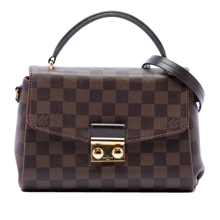 Louis Vuitton Sac à main Croisette Damier Ébène Marron – vue principale – GABY PARIS