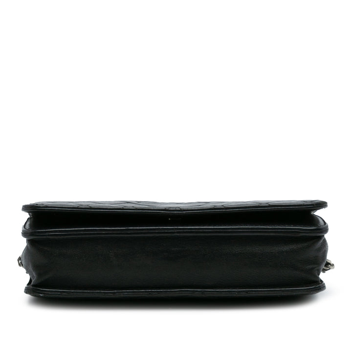 Chanel CC Quilted Cuir d’agneau Diamond Wallet On Chain Noir – GABY PARIS Authentique