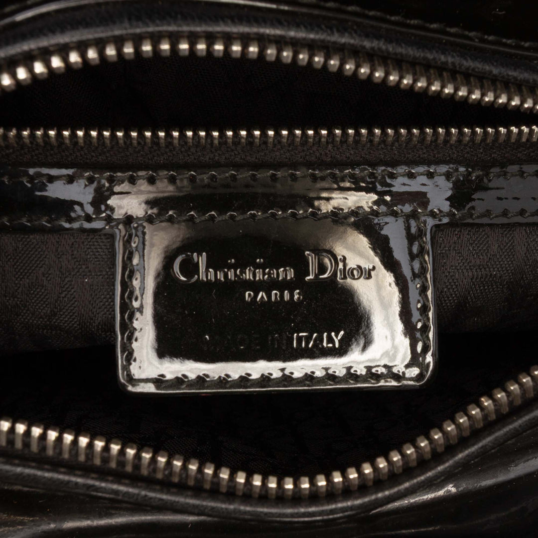Dior Large Cuir verni Cannage Lady Dior