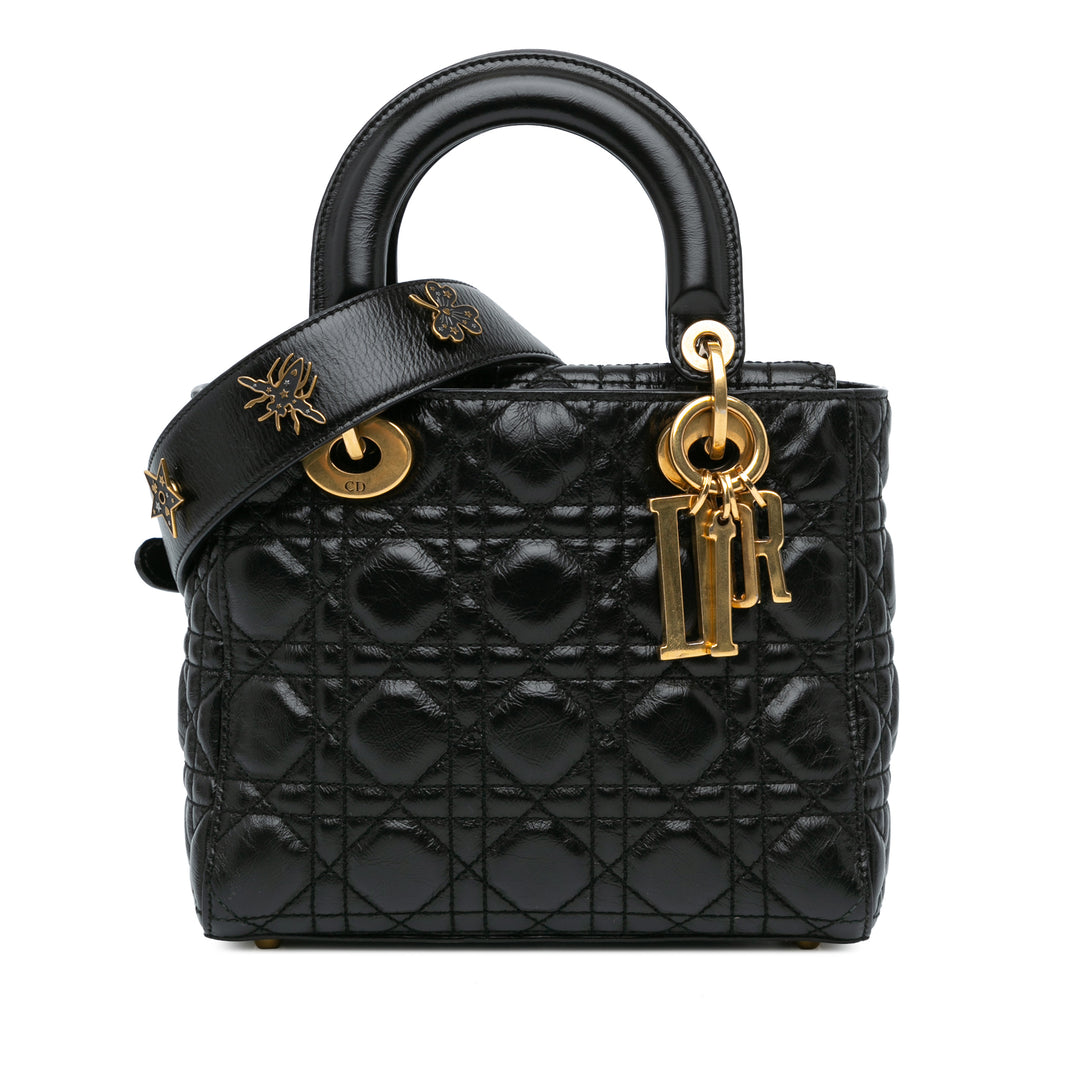 Small Crinkled Patent Cannage My ABCDior Lady Dior Black - Gaby Paris