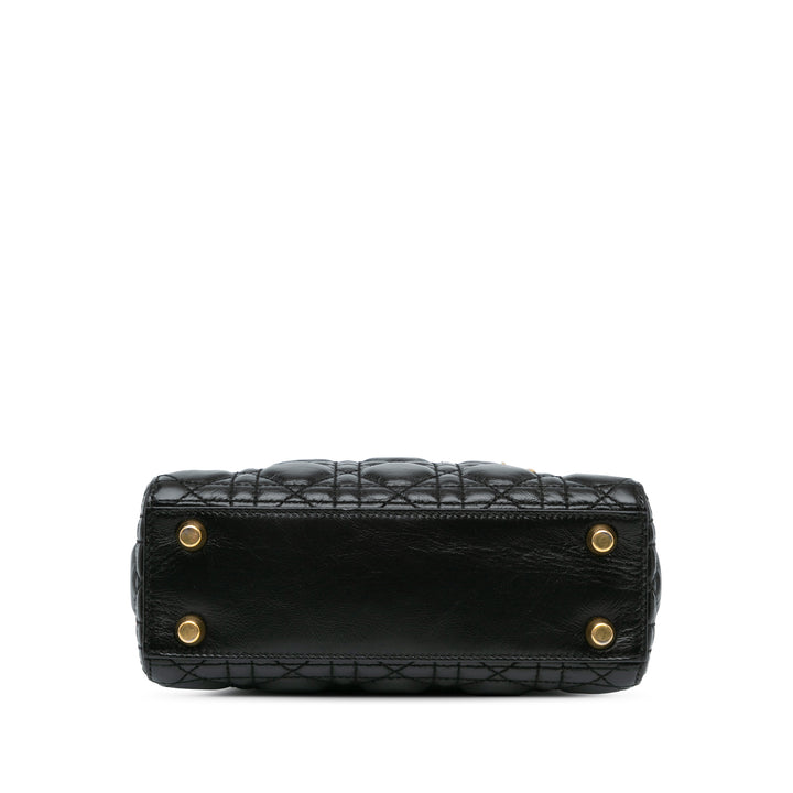 Small Crinkled Patent Cannage My ABCDior Lady Dior Black - Gaby Paris