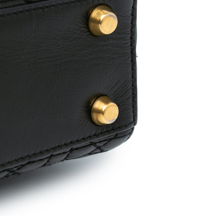 Small Crinkled Patent Cannage My ABCDior Lady Dior Black - Gaby Paris