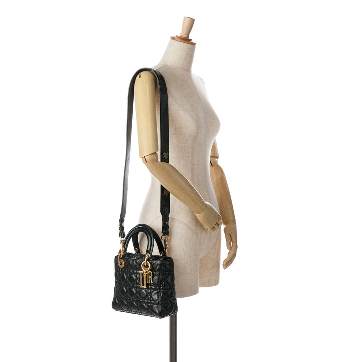 Small Crinkled Patent Cannage My ABCDior Lady Dior Black - Gaby Paris