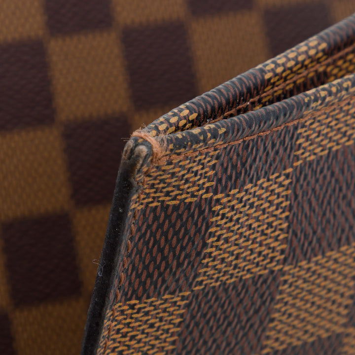 Louis Vuitton Pochette Chapman Brothers Savane Lion Jour Damier Ébène GM Marron – vue 6 – GABY PARIS