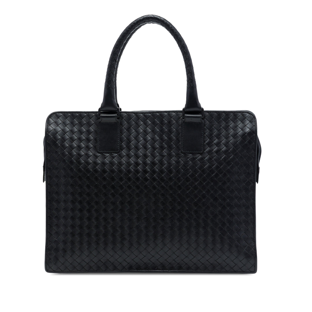 Bottega Veneta Intrecciato Business Sac nappa Noir – vue principale – GABY PARIS