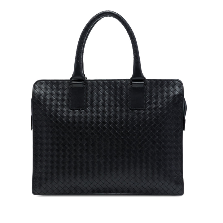 Bottega Veneta Intrecciato Business Sac nappa Noir – vue principale – GABY PARIS