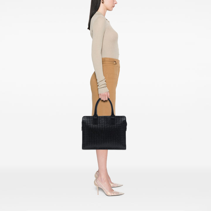 Bottega Veneta Intrecciato Business Sac nappa Noir – vue 6 – GABY PARIS
