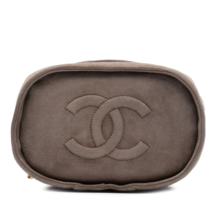 Chanel Matelassé Daim Pompon Vanity