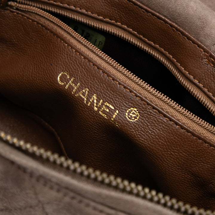 Chanel Matelassé Daim Pompon Vanity