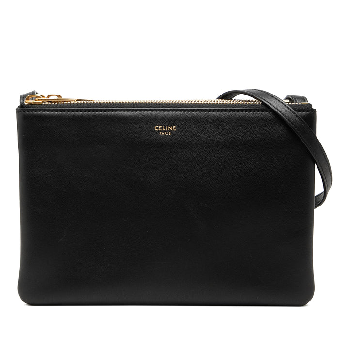 Trio Sac Petit Cuir d'agneau Noir