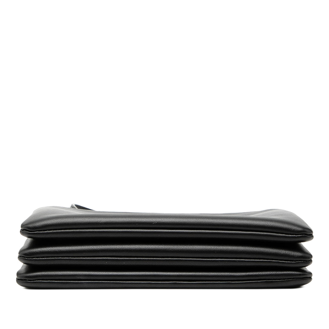 Trio Sac Petit Cuir d'agneau Noir