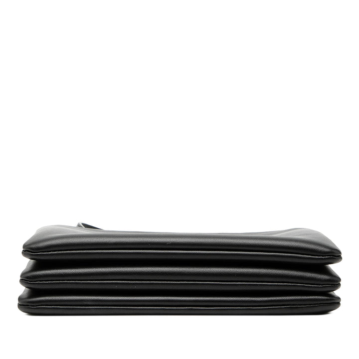 Trio Sac Petit Cuir d'agneau Noir