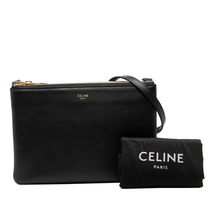 Trio Sac Petit Cuir d'agneau Noir
