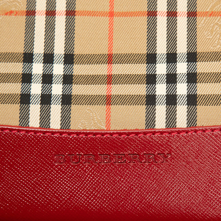 Burberry Sac à dos Haymarket Check Rouge – vue 5 – GABY PARIS