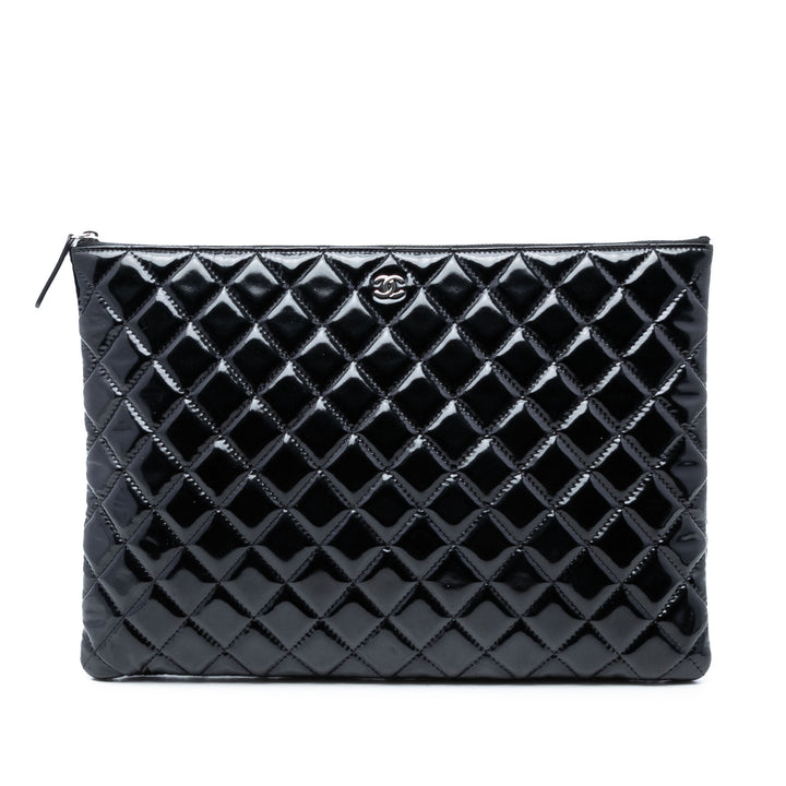 Matelassé O Étui Pochette Grand Noir