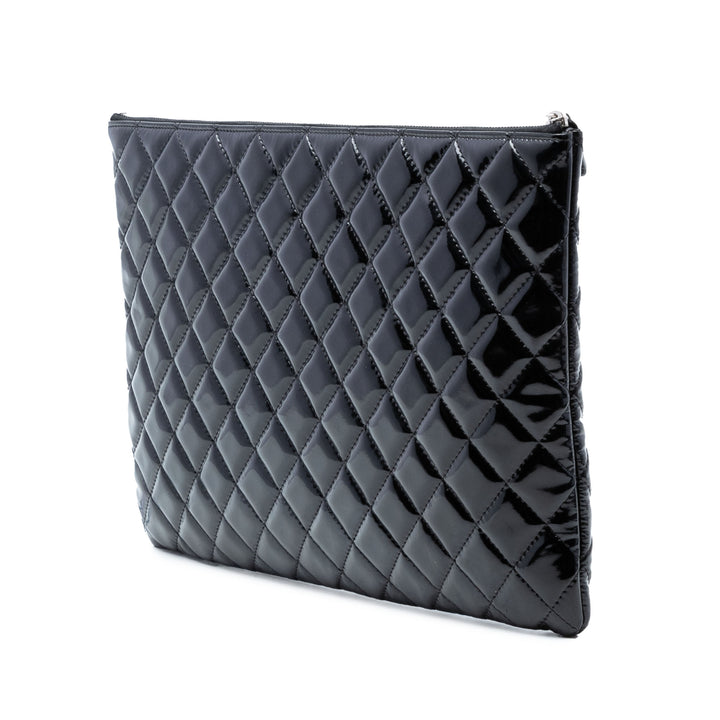 Matelassé O Étui Pochette Grand Noir