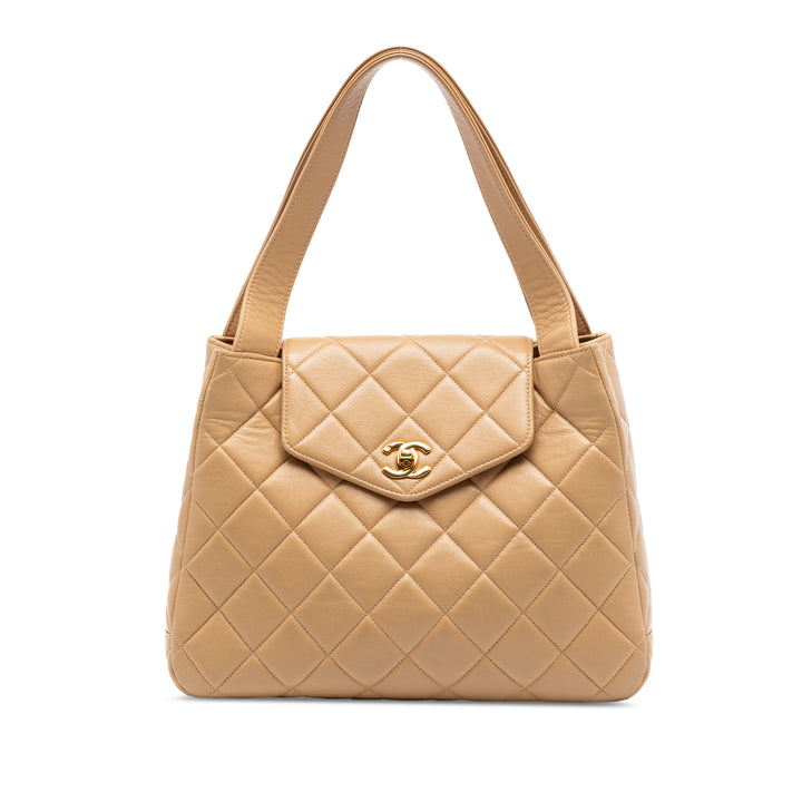 Chanel CC Matelassé Cuir d’agneau anse supérieure à rabat