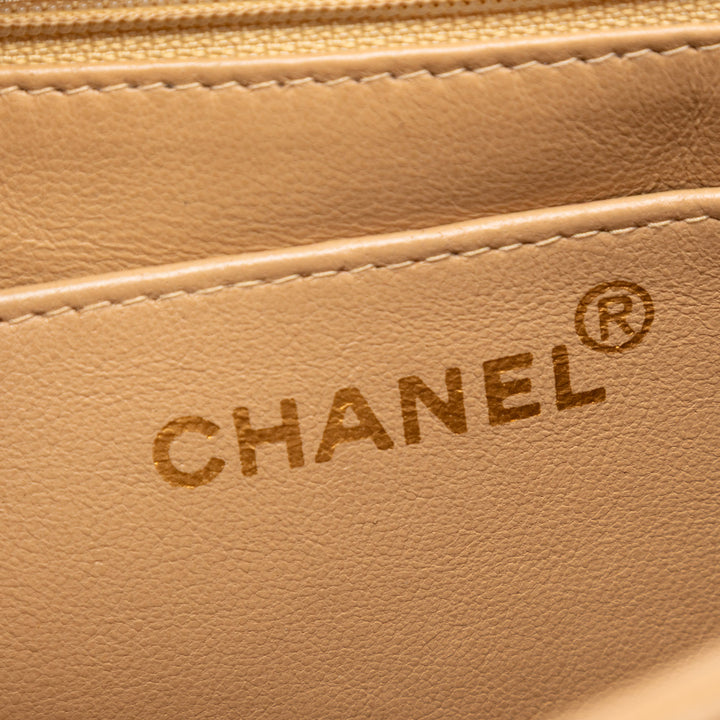 Chanel CC Matelassé Cuir d’agneau anse supérieure à rabat