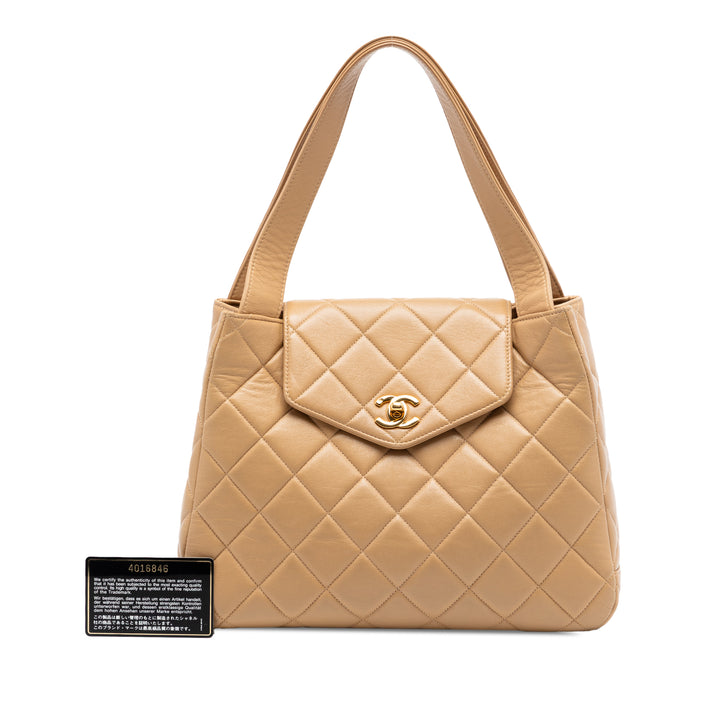 Chanel CC Matelassé Cuir d’agneau anse supérieure à rabat