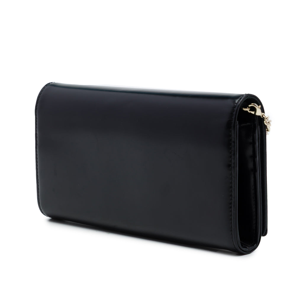 Dior Sequins Diorama Wallet on Chain Noir – vue 2 – GABY PARIS