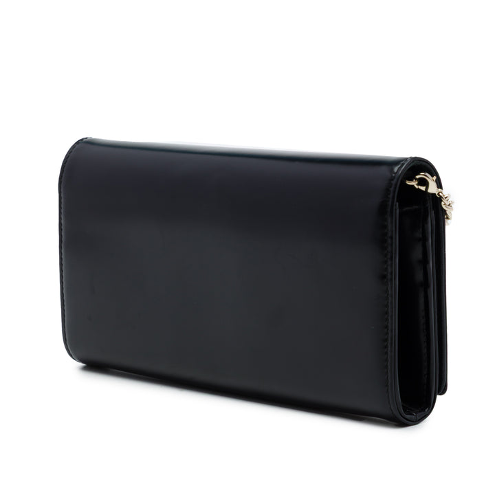 Dior Sequins Diorama Wallet on Chain Noir – vue 2 – GABY PARIS