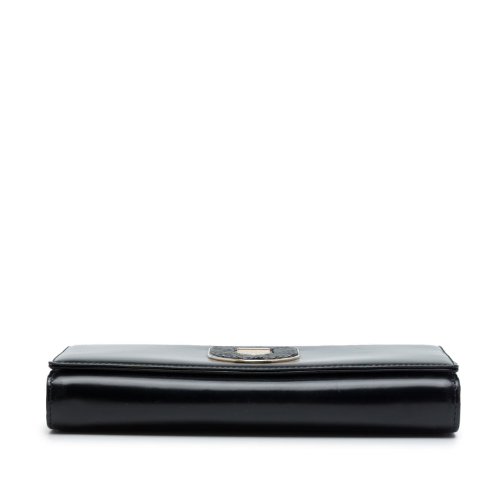 Dior Sequins Diorama Wallet on Chain Noir – vue 3 – GABY PARIS