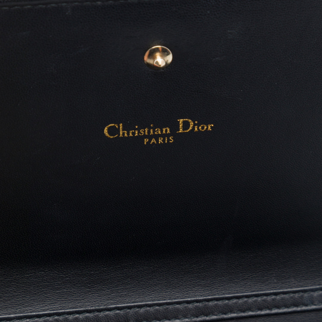 Dior Sequins Diorama Wallet on Chain Noir – vue 5 – GABY PARIS