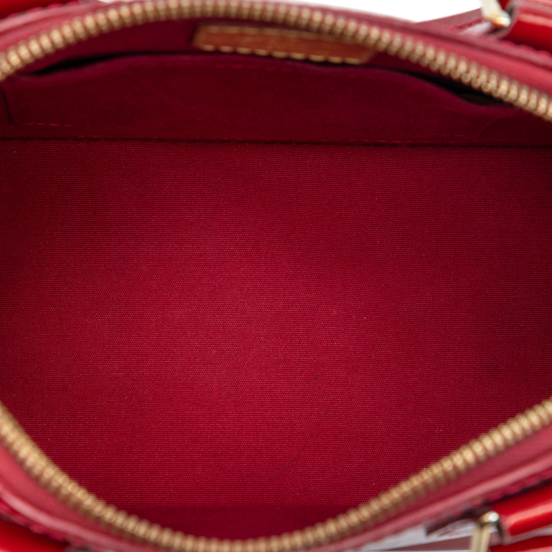 Alma BB Cuir verni Monogram Rouge
