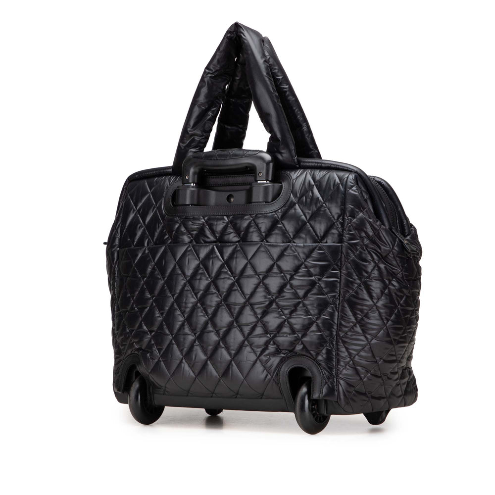 Quilted Nylon Coco Cocoon Trolley Rolling Case Black - Gaby Paris