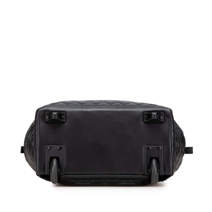 Quilted Nylon Coco Cocoon Trolley Rolling Case Black - Gaby Paris