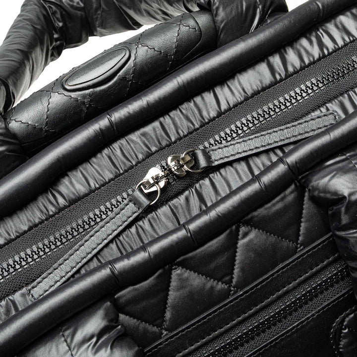 Quilted Nylon Coco Cocoon Trolley Rolling Case Black - Gaby Paris