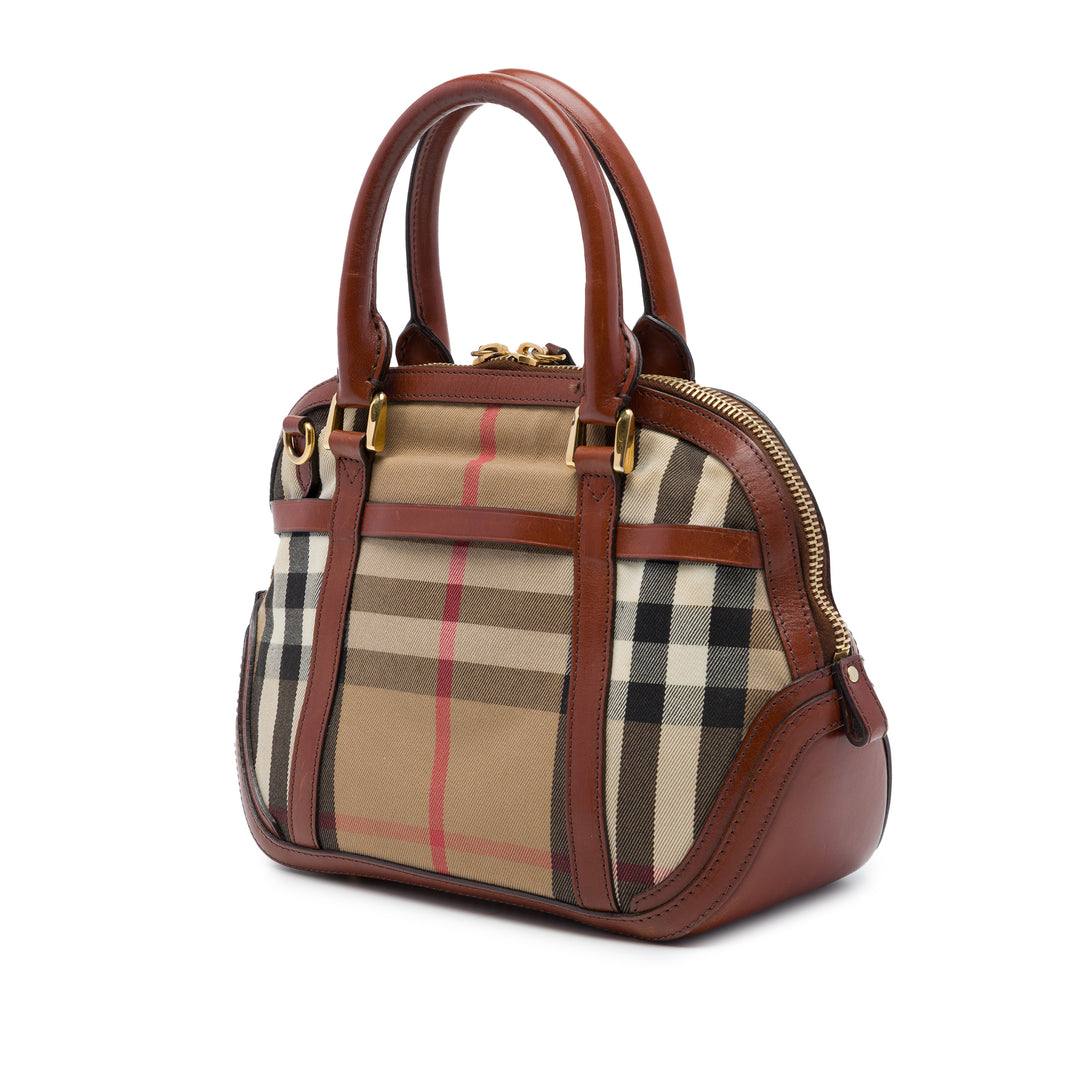 Burberry Sac à main à finitions House Check Bridle Orchard Petit Marron – vue 2 – GABY PARIS