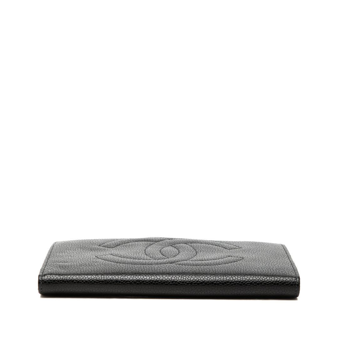 Chanel CC French Portefeuille long Cuir caviar Noir – vue 3 – GABY PARIS