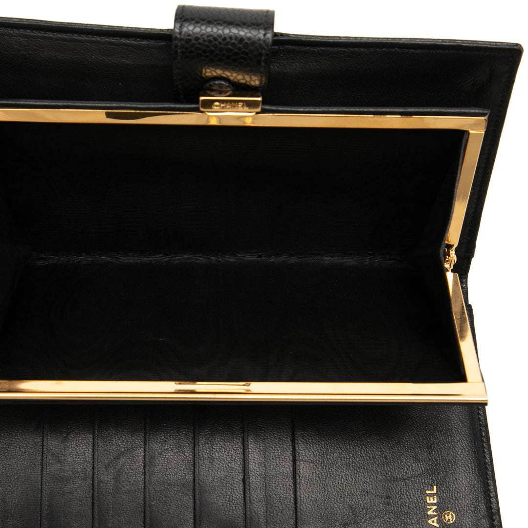 Chanel CC French Portefeuille long Cuir caviar Noir – vue 4 – GABY PARIS