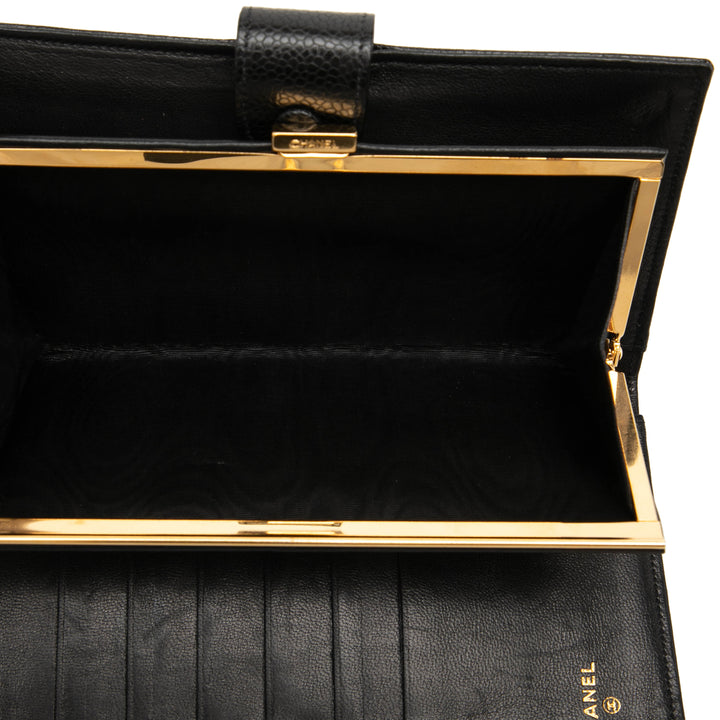 Chanel CC French Portefeuille long Cuir caviar Noir – vue 4 – GABY PARIS