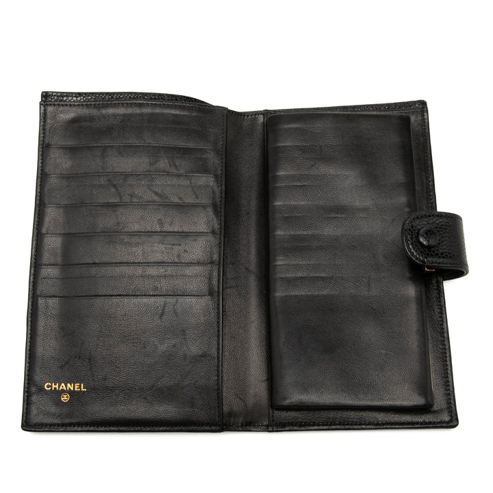 Chanel CC French Portefeuille long Cuir caviar Noir – vue 6 – GABY PARIS