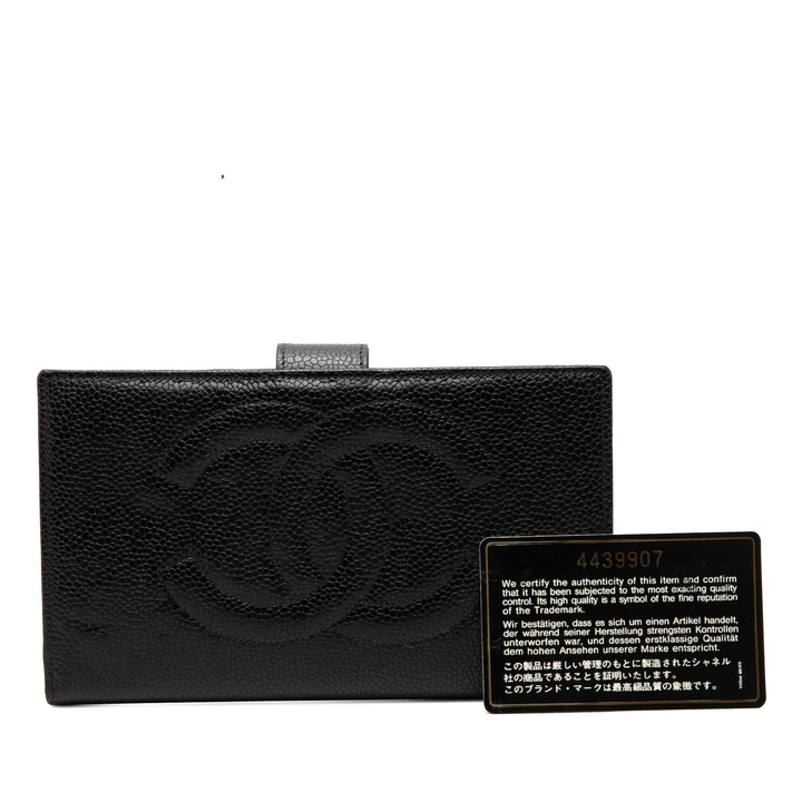 Chanel CC French Portefeuille long Cuir caviar Noir – vue 8 – GABY PARIS